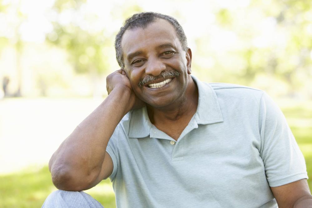 Older man smiling