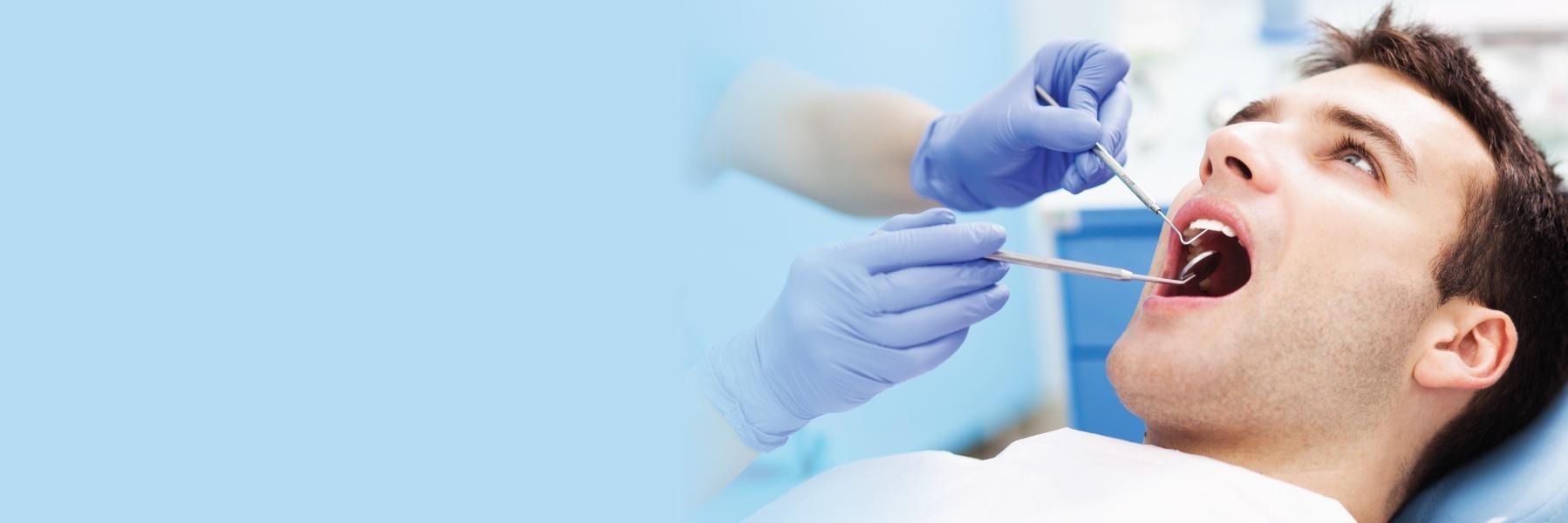 anderson man getting dental exam