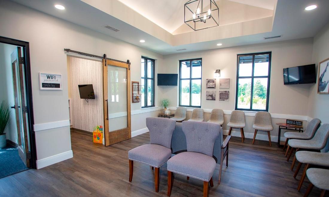 Comfortable waiting room at Hopewell Family Dentistry
